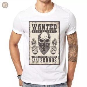 T-Shirt avec motif de crâne de cowboy