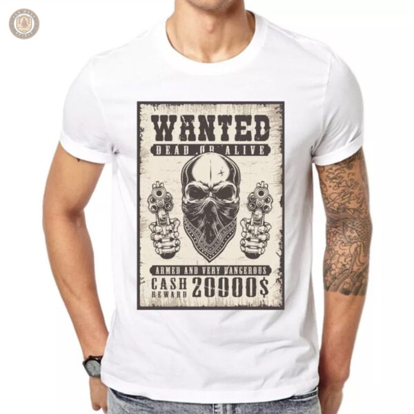 T-Shirt avec motif de crâne de cowboy