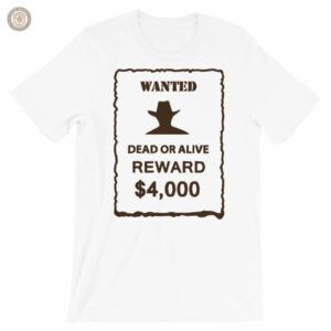 T-Shirt Wanted avec un style western classique