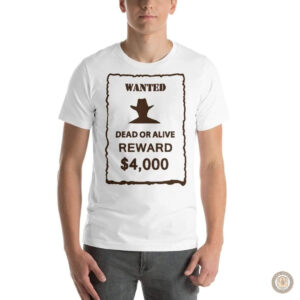 T-Shirt western Wanted, design unique et décontracté