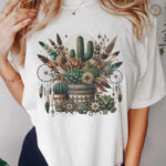 T-Shirt Wild Cactus style western pour passionnés de country