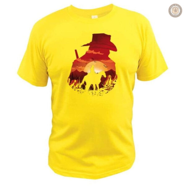 T-Shirt au design inspiré du Far West, idéal pour les passionnés
