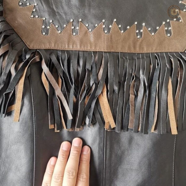 Veste homme à franges, parfaite pour une tenue western
