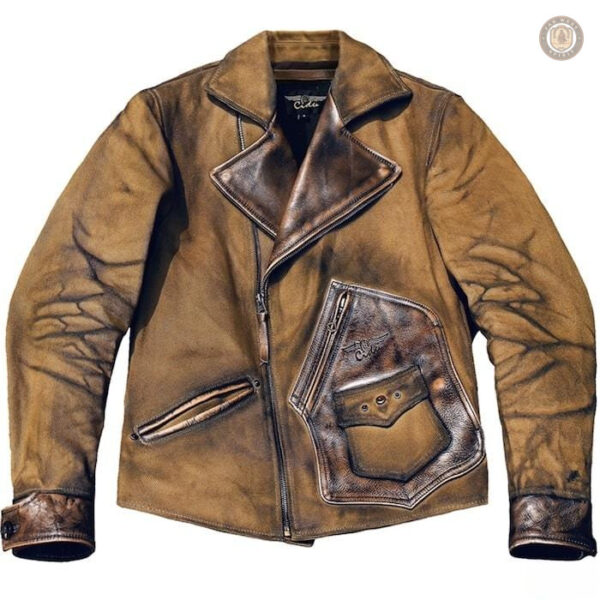 Veste robuste avec style western en coton huilé
