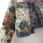 Veste western femme, motif floral coloré
