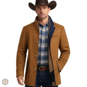 Veste de Cowboy en Laine pour homme, style western