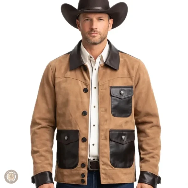 Veste Cowboy Wyoming pour homme, style western authentique