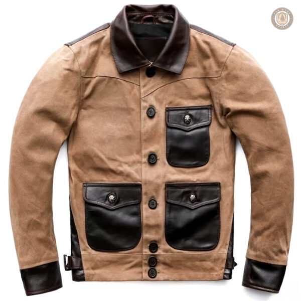 Veste western homme en cuir, look Cowboy Wyoming