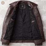 Veste western en cuir pour hommes, élégante et robuste
