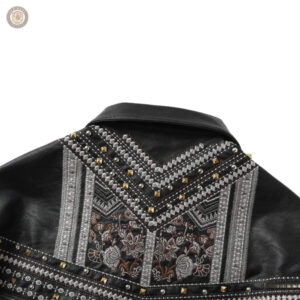 Veste cowboy en simili cuir pour un look audacieux