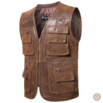 Veste sans manches style western pour homme