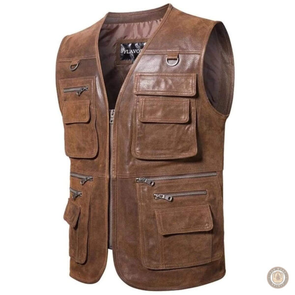 Veste sans manches style western pour homme