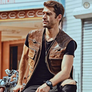 Veste western homme, design sans manches