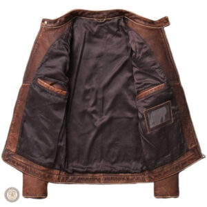 Veste en cuir avec finitions western, look authentique