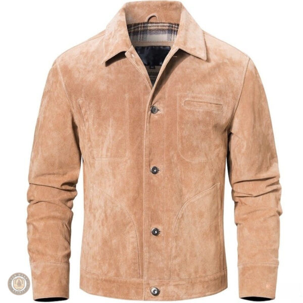 Veste en daim au style western classique