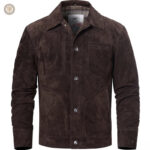 Veste en daim pour homme au look western