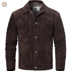 Veste en daim pour homme au look western
