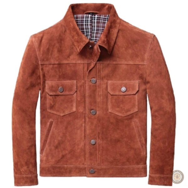 Veste en daim style western masculine