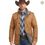 Veste cowboy marron pour homme, style western