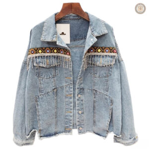 Veste en jean pour femme au style country