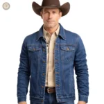 Veste en jean homme style western