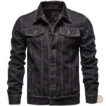 Veste denim coupe western masculine