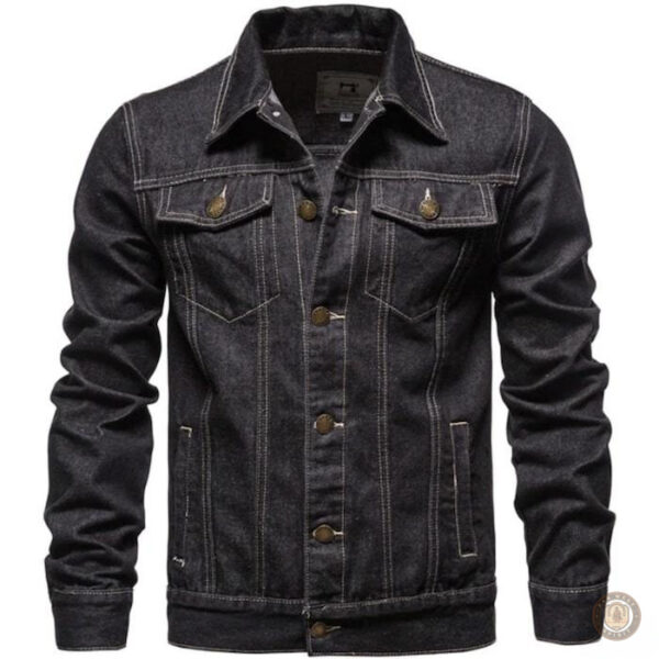 Veste denim coupe western masculine