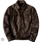 Veste marron pour homme, style cowboy classique et élégant