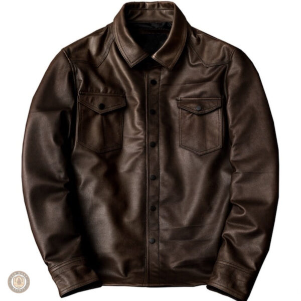 Veste marron pour homme, style cowboy classique et élégant