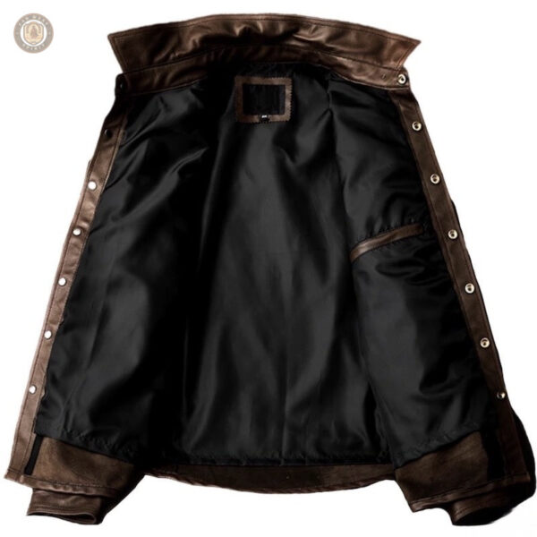 Veste western homme en cuir marron, look authentique