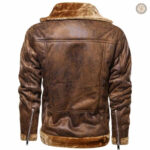 Veste col fourrure pour homme, tendance western