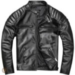 Veste homme en cuir au design western