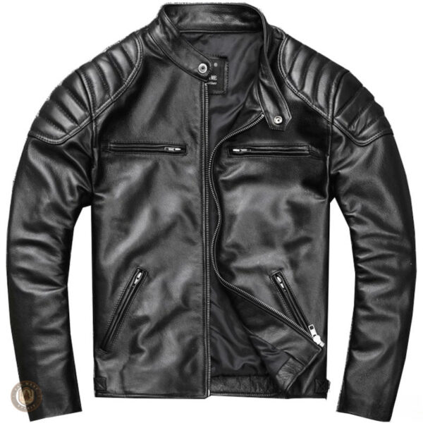 Veste homme en cuir au design western