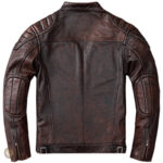 Veste en cuir pour homme, style western classique