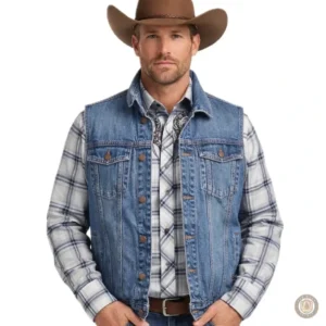 Veste en jean homme style cowboy