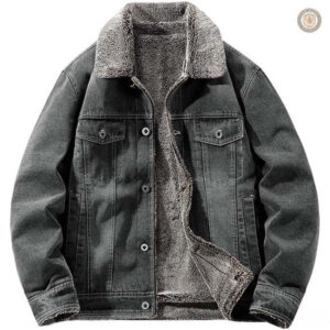 Veste casual en jean pour hommes, style western