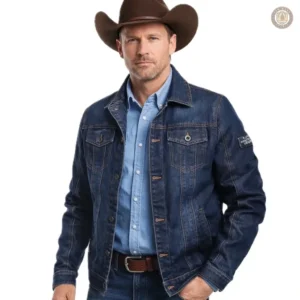 Veste en jean pour homme au style western