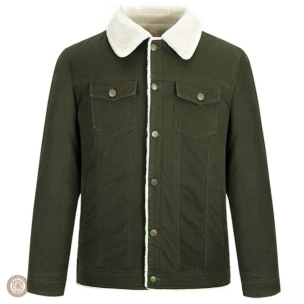 Veste beige à coupe western pour un look décontracté