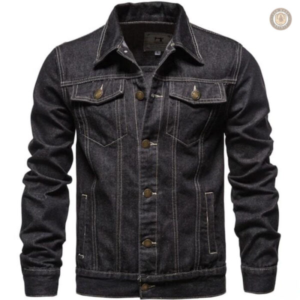 Veste homme en denim au look western