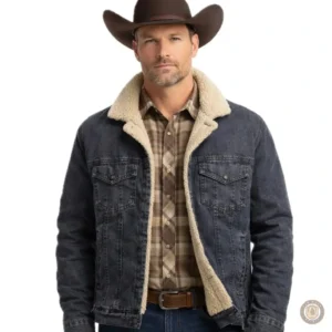 Veste en jeans homme style cowboy pour un look western