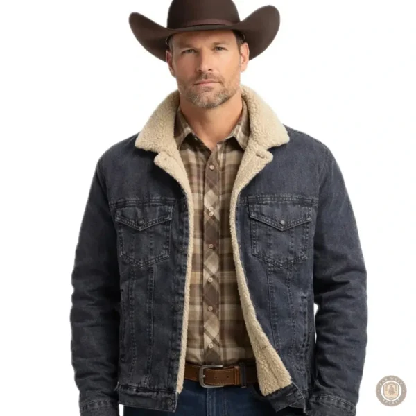 Veste en jeans homme style cowboy pour un look western