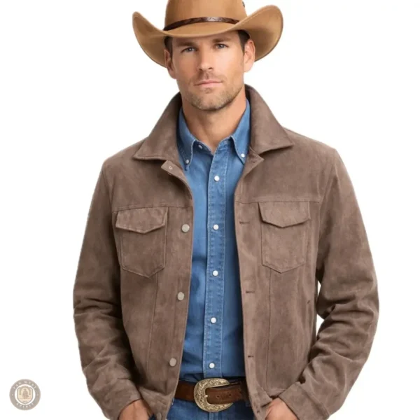 Veste Cowboy Marron Homme en style western