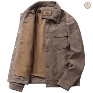 Veste western marron pour homme, look authentique