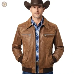 Veste Western Marron pour homme