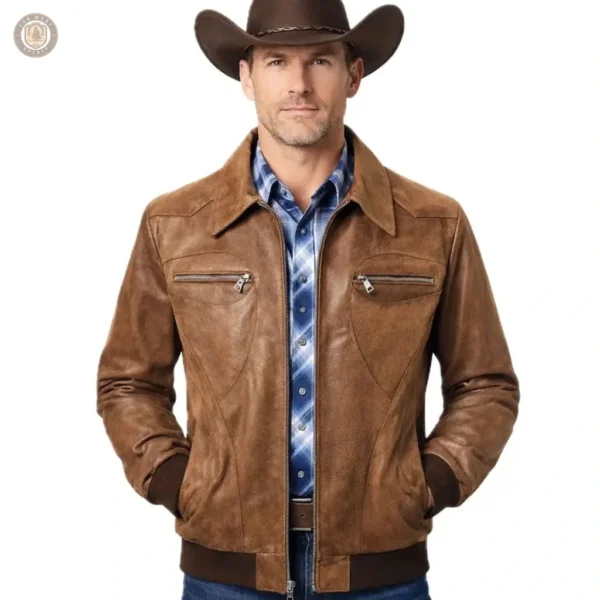 Veste Western Marron pour homme