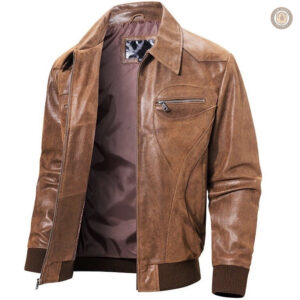 Veste marron inspirée du style cowboy pour homme