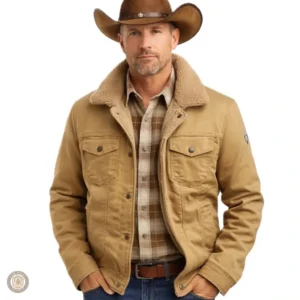 Veste polaire homme style western classique