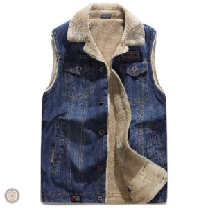 Veste sans manche style western homme