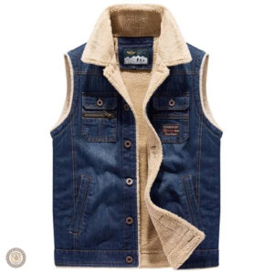 Veste sans manches inspirée du style cowboy pour homme