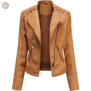 Veste simili cuir femme style western